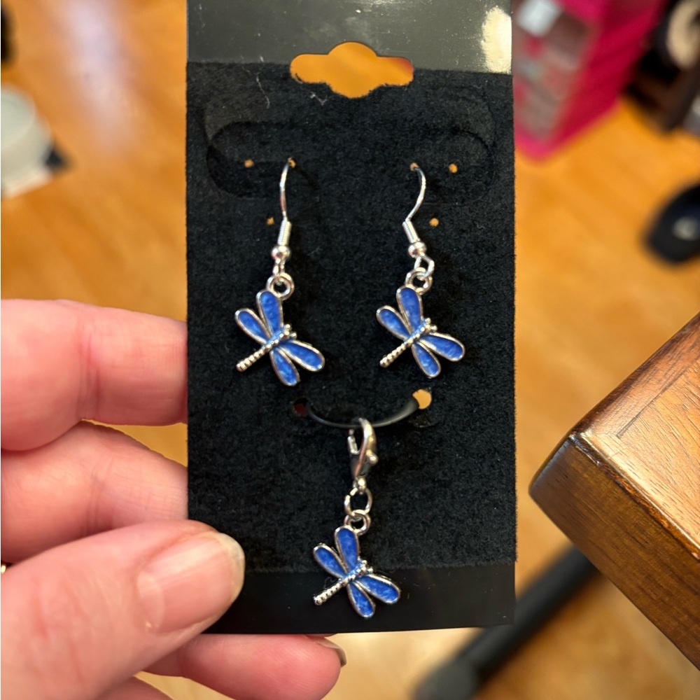 Blue Dragonfly Earrings